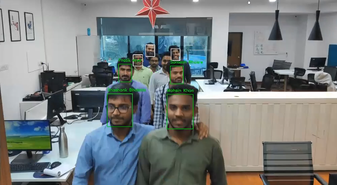 Visual Intelligence Facial Recognition Check in at Office