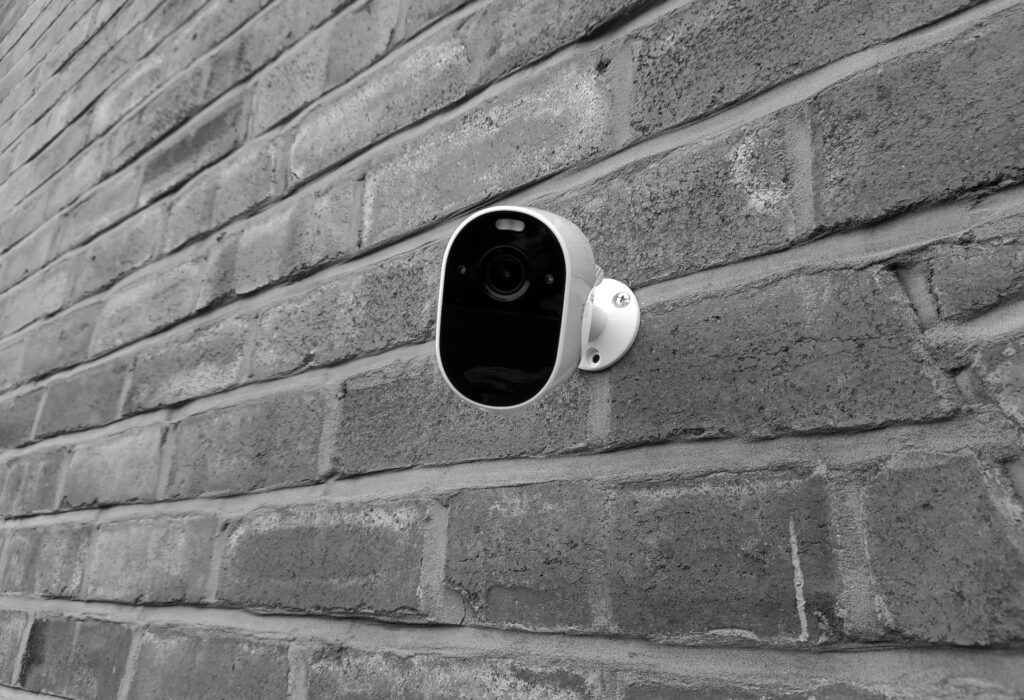 CCTV on a brick wall